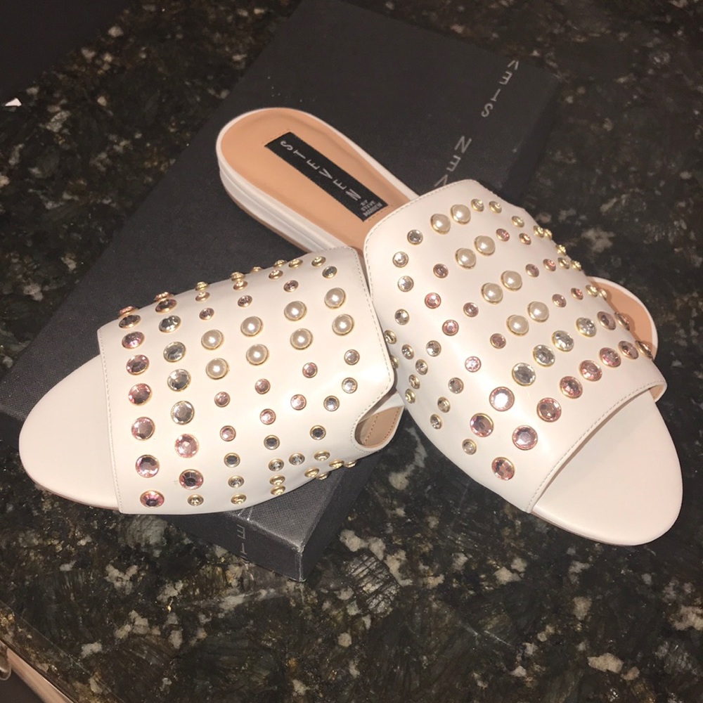 Steven Madden-Woman Sensal-S White Slides s9.5